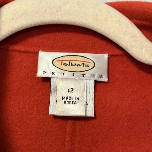 Talbots petites vintage orange 100% wool  jacket - Picture 2 of 5